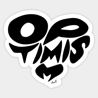 Optimism (black) Sticker